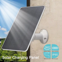 Solar Panel 6V Micro Type-C Outdoor Solar Cells Charger Solar Panels for Security Camera Small Home Light System 360 Rotating