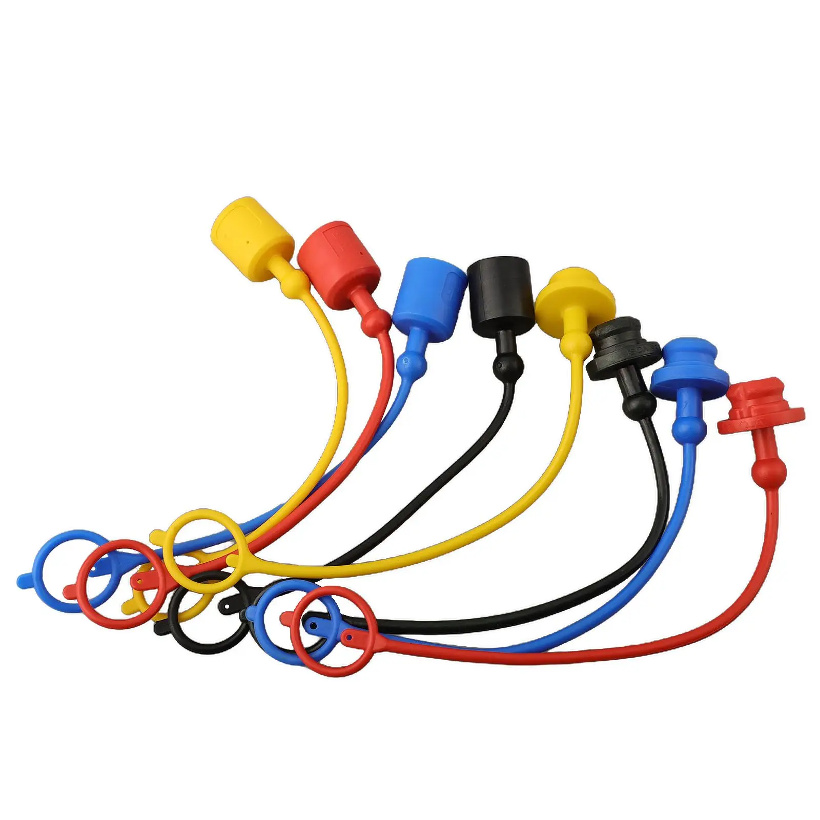 

4 Pairs Of Hydraulic Quick Couplers Male Dust Cap And Female Plug Cover PVC Rubber Hydraulic Equipment Replacment Accessories