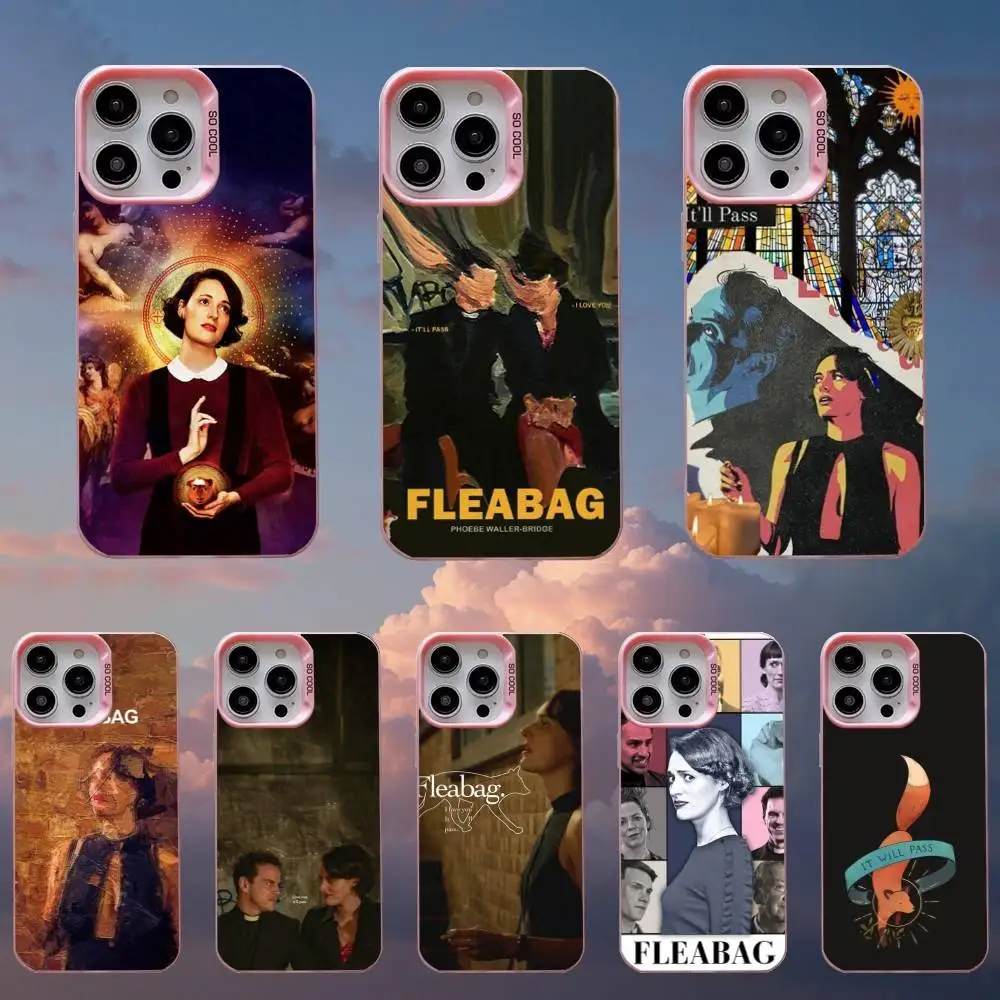 

Tv F-Fleabag Phone Case For iPhone 16,15,14,13,12,11,Mini,Pro,SE,MAX,plus,Pink Matte Silicone Cover