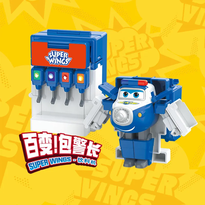 Auldey Super Wings Deformatiespeelgoed Cola Drink Transformerende Robot Actiefiguur Speelcollectie Bureaudecoratie