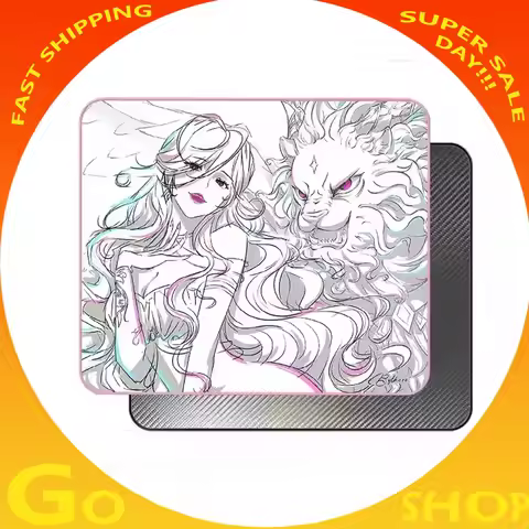 Original Bythere Qimeng Gaming Mouse Pad Anime Illustration Purple Star Smooth Surface 5mm Rubber Base Mousepad FPS Gamer Gifts