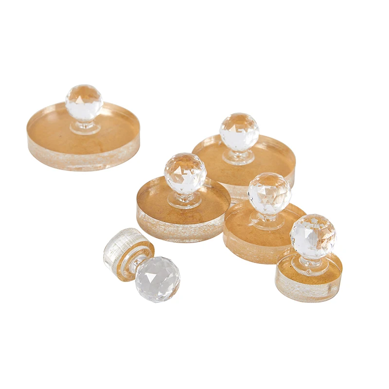 Glass Powder Press Stamp Tool Powder Press Mold Makeup Eyeshadow Foundation Highlighter Repairing Tool Powder Press Stamp