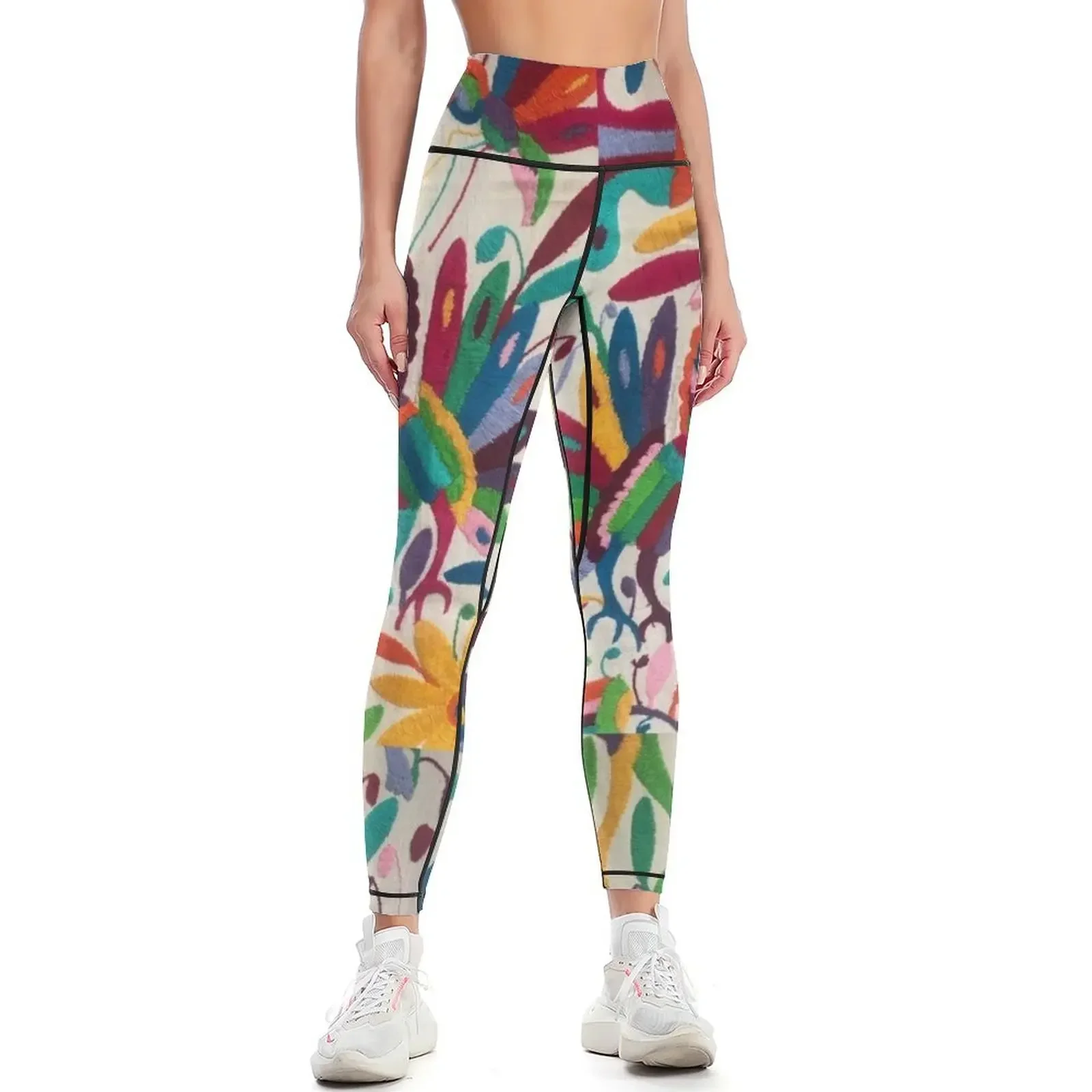 

Beautiful Otomi Embroidery Sticker Birds & Flowers T-shirt Mexican Color Phone Case Leggings sports for gym Womens Leggings