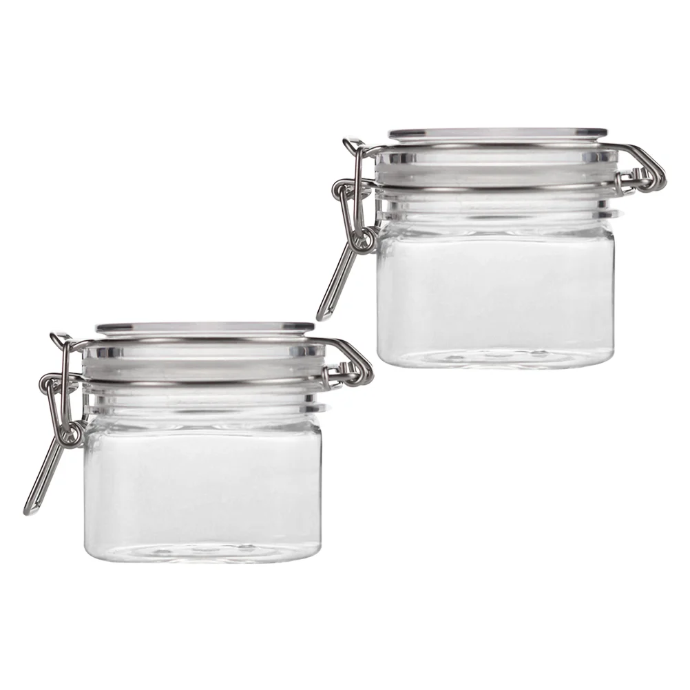 2 Pcs Honey Airtight Jar Grain Storage Nut Bottles Royal Jelly Seal Sealed Container Stainless Steel Transparent