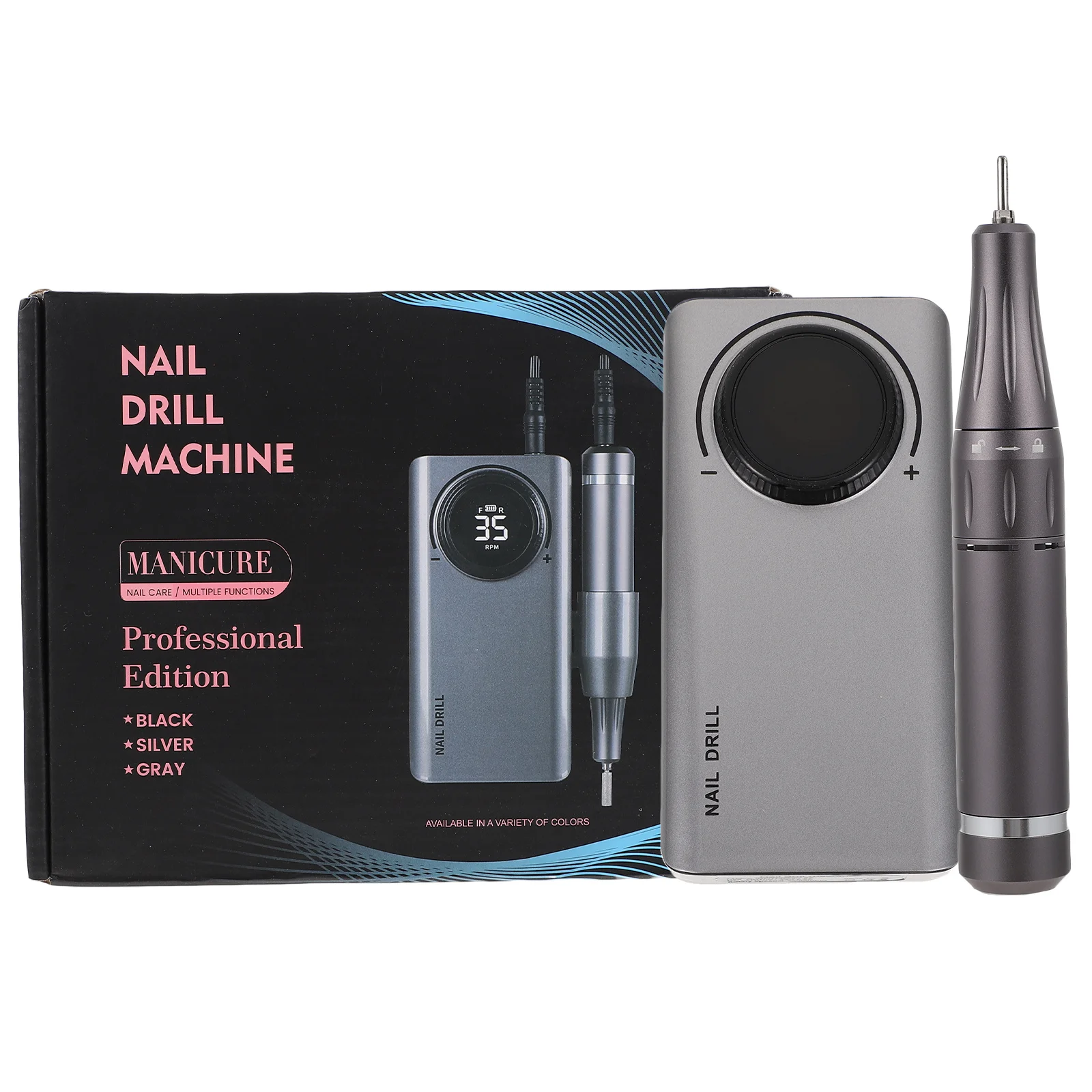 電動ネイルドリルペン充電式ポータブルマニキュアグラインダーネイルアート研磨研削角質トリマーツール