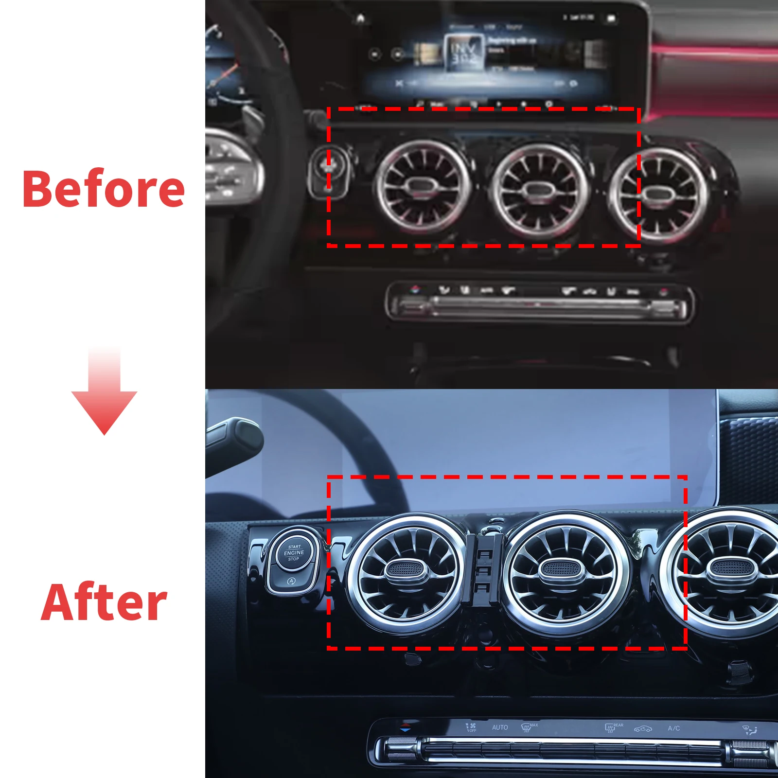 يصلح لمرسيدس بنز CLA 250 A 2020 2021 2022-2024 لوحة القيادة الخاصة الملاحة حامل هاتف جبل تصميم السيارة اكسسوارات #2