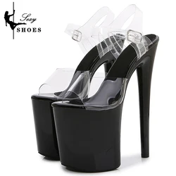 Zapatos Mujer 8Inch Fetish Sandals 20cm Thin Heels Open Toe Pumps Platform Women Stiletto Walking Show Model High-Heeled Shoes