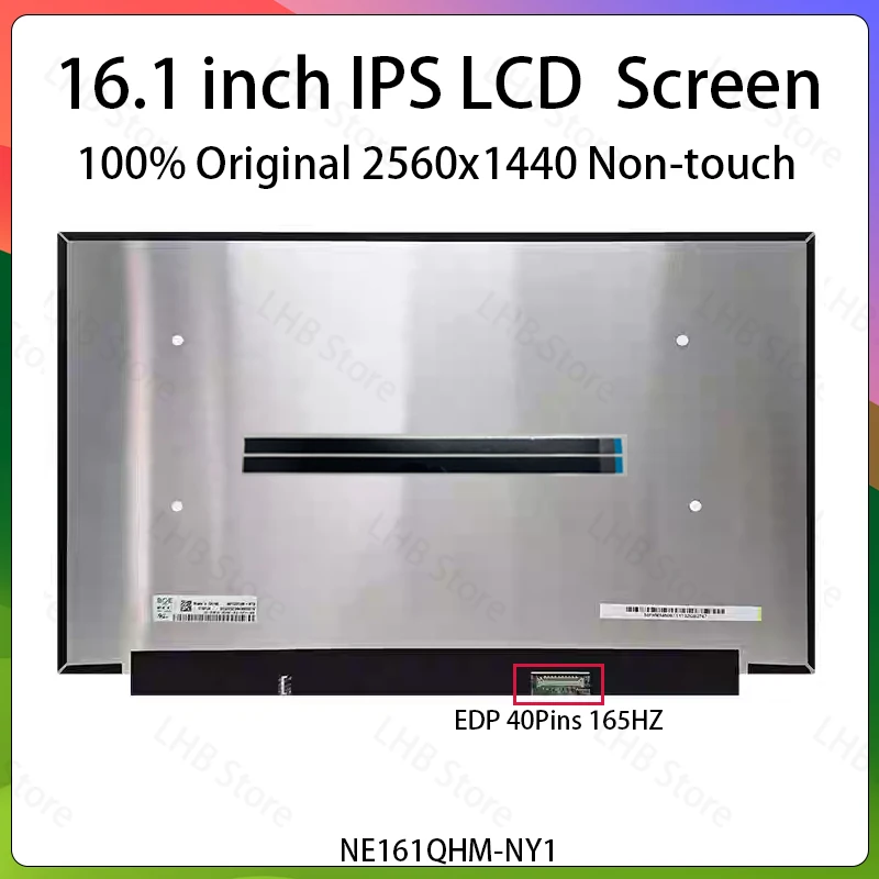 16.1 Inch 165Hz Laptop LCD Screen NE161QHM-NY1 For HP VICTUS 16-e 16Z-E 16-e0090 16-e0103AX Display Matrix Panel M54741-001