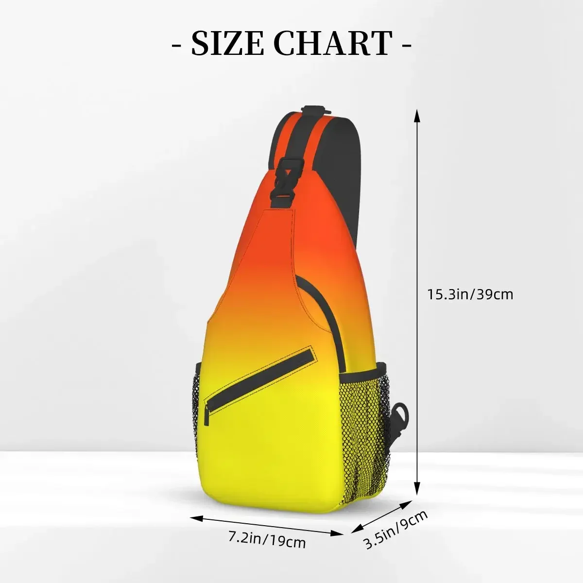 Neon Pattern Crossbody Bag Sports Neon Yellow And Orange Ombre Shade Color Fade Chest Bag Unisex Man FShoulder Backpacks Travel