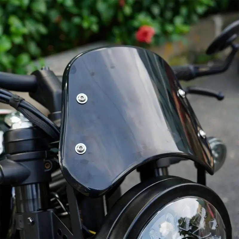 

02DE Motorcycle Wind Screen Abs Plastic traditional Look Fits Most Bikes