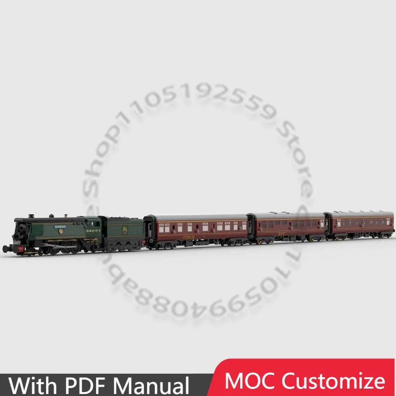 

5937 PCS Supercar Britain Class Locomotive and Meal Train MOC Customize Modular Building Block Kids DIY Boys Toy Christmas Gift