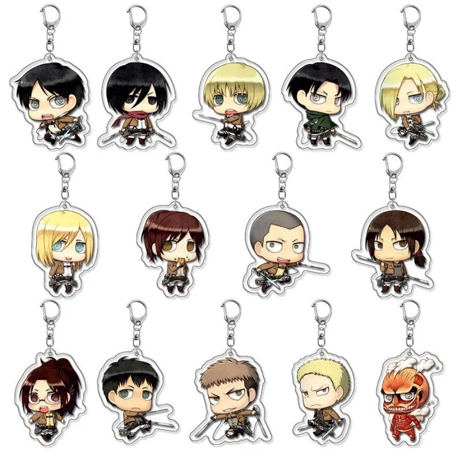 14-шт-брелок-в-стиле-аниме-«Атака-Титанов»-Эрен-Йегер-акриловый-брелок-для-ключей-подвеска-на-рюкзак-персонализированный-креативный-подарок-для-фанатов