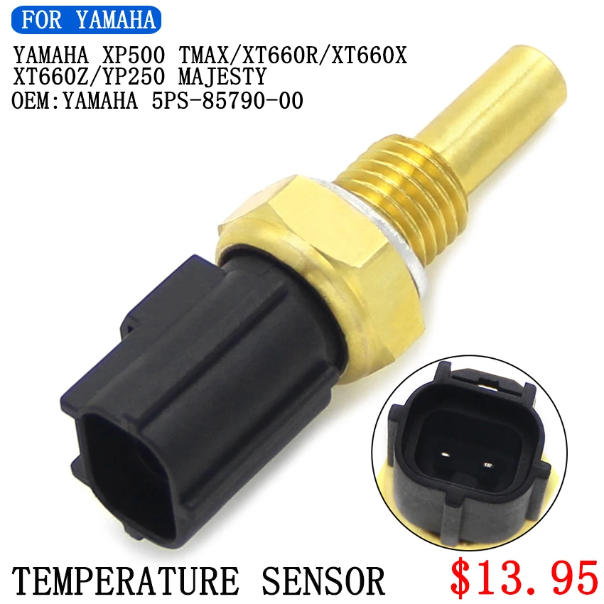 

Motorcycle Coolant Radiator Temperature Sensor For Yamaha XP500 TMAX XT660R XT660X XT660Z Tenere YP250 Majesty OEM:5PS-85790-00