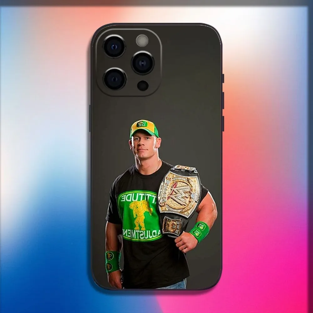 J-John Cena Wrestling Phone Case For iPhone 16,15,14,13,12,11,Pro,X,XS,Max,XR,Plus,Mini Soft Black Cover