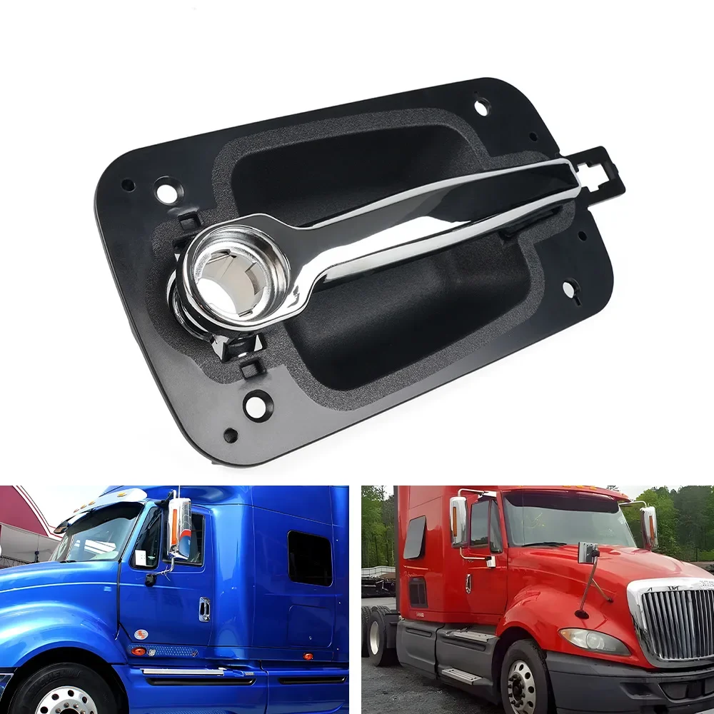 Outside Exterior Door Handle Chrome Black Driver Side for 2008-2011 International Prostar 2594003C1 2594006C1