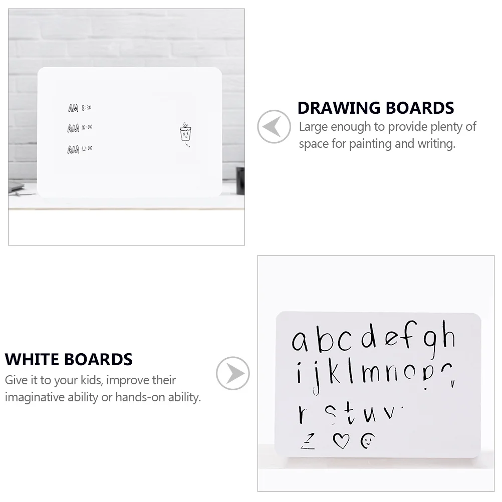 

5pcs Wooden Writing Boards Large Dry Erase Boards For Home Office Use Frameless Whiteboards Birthday Gift
