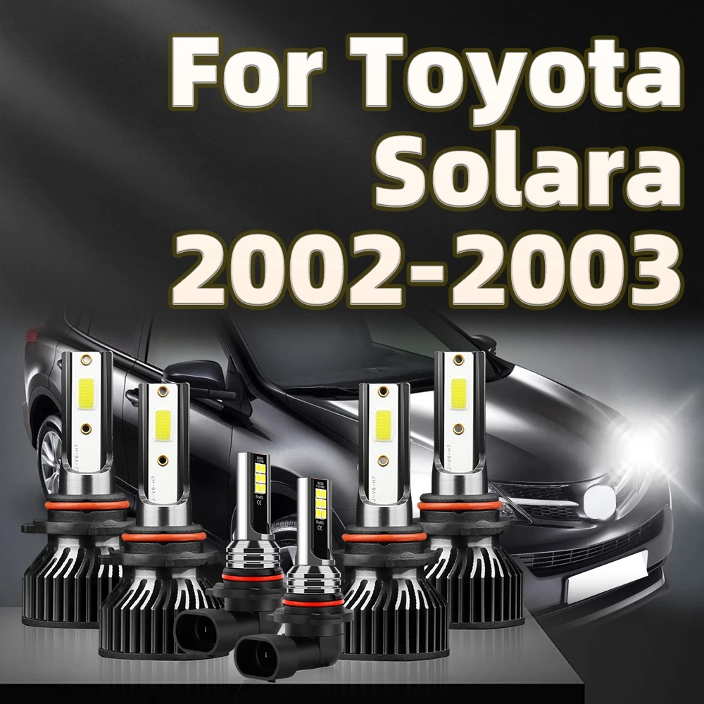 

2/4/6Pcs Car Headlights 9005 LED 9006 Auto Bulb 130W Headlamp 6000K White Fog Lamp For Toyota Solara 2002 2003