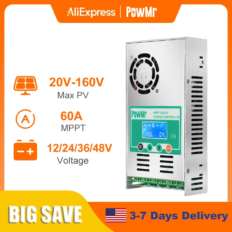 Powmr Mppt 60A Sola…
