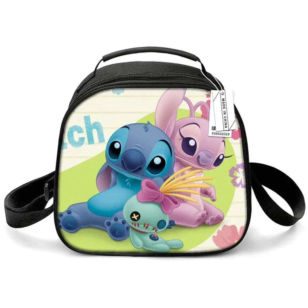 

Disney New Stitch Children's Lunch Bag Student Picnic Portable Round Ice Bag Anime Insulated Best Gift Outdoor Bag