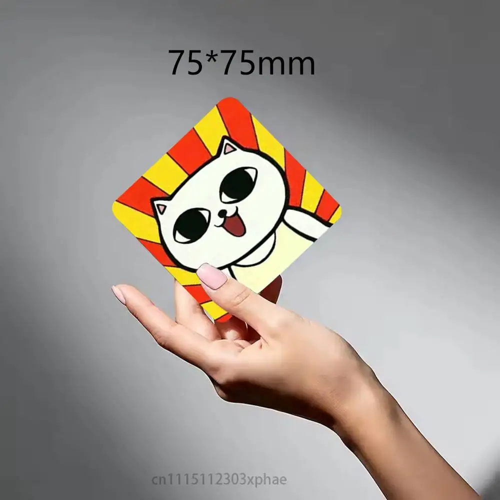 Nekojiru Cat Soup Refrigerator Magnet Square Stickers Can Be Used To Personalize Are Ideal Keepsakes Or Gifts