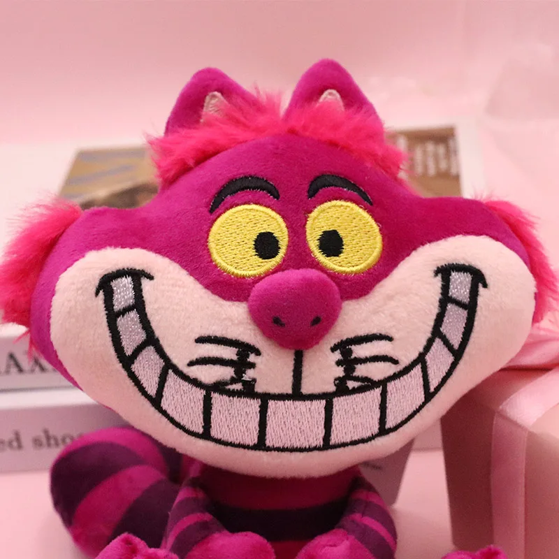 Kawaii Disney Cheshire Cat Plush Toys Alice In Wonderland Stuffed Animals Keychain For Kids Girls Woman Backpacks Cute Pendant