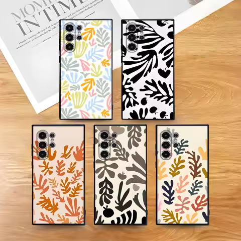 Abstract Matisse Exhibition Phone Case For Samsung Galaxy S25 S24 S22 S23 Ultra S21 S20 Plus 5G Frosted Non-Slip Full Cover Case