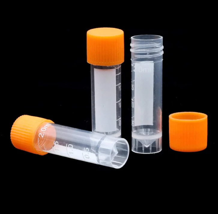 1/1.5/2/5/10ml PlasticTransparent freezer tube Sample Bottle Test Tube Mini Bottles Vials Storage With Plastic Droppe