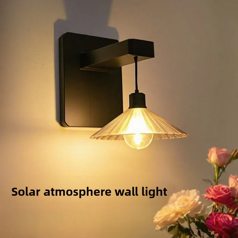 

2026 New Solar Outdoor Wall Lamp, Chinese Style Waterproof Ambient Light for Garden, Patio and Balcony Decoration