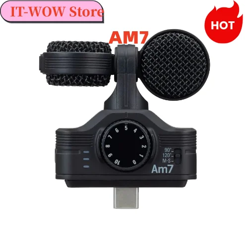 

High-quality ZOOM AM7 Mid-Side Stereo Recording Microphone For The Android Device, For Music Video, Video Podcast, Vlogging