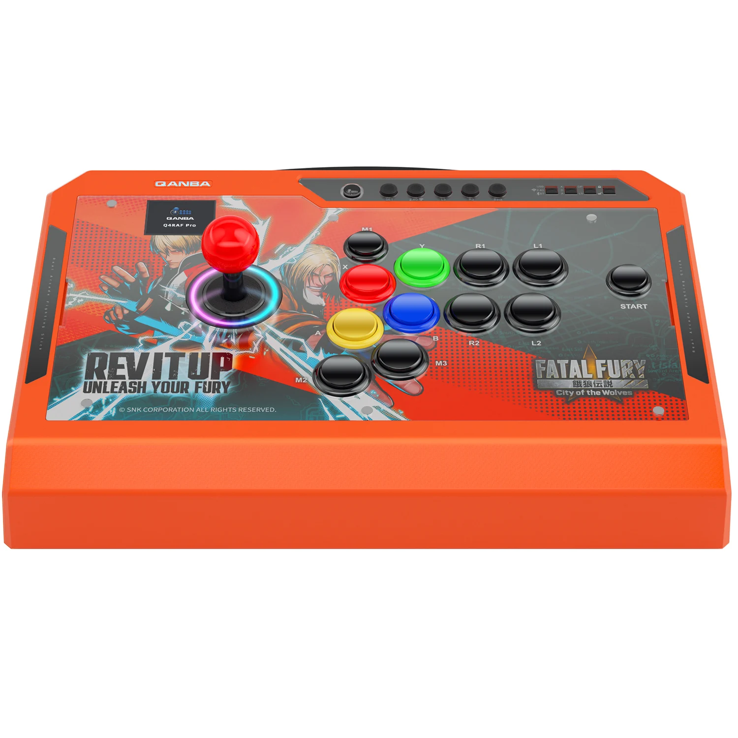 QANBA Q4 PRO 8K Limited Edition KOF/CW Wireless Arcade Game Fight Stick Bluetooth Connection 11-Button Layout for PC