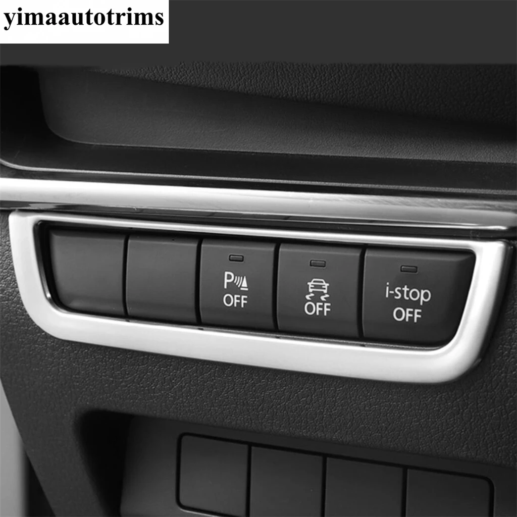 

Warning Light Strip / Glove Box / Gear Shift Panel / Water Cup Cover Trim For Mazda 3 2019 - 2025 Stainless Steel Accessories