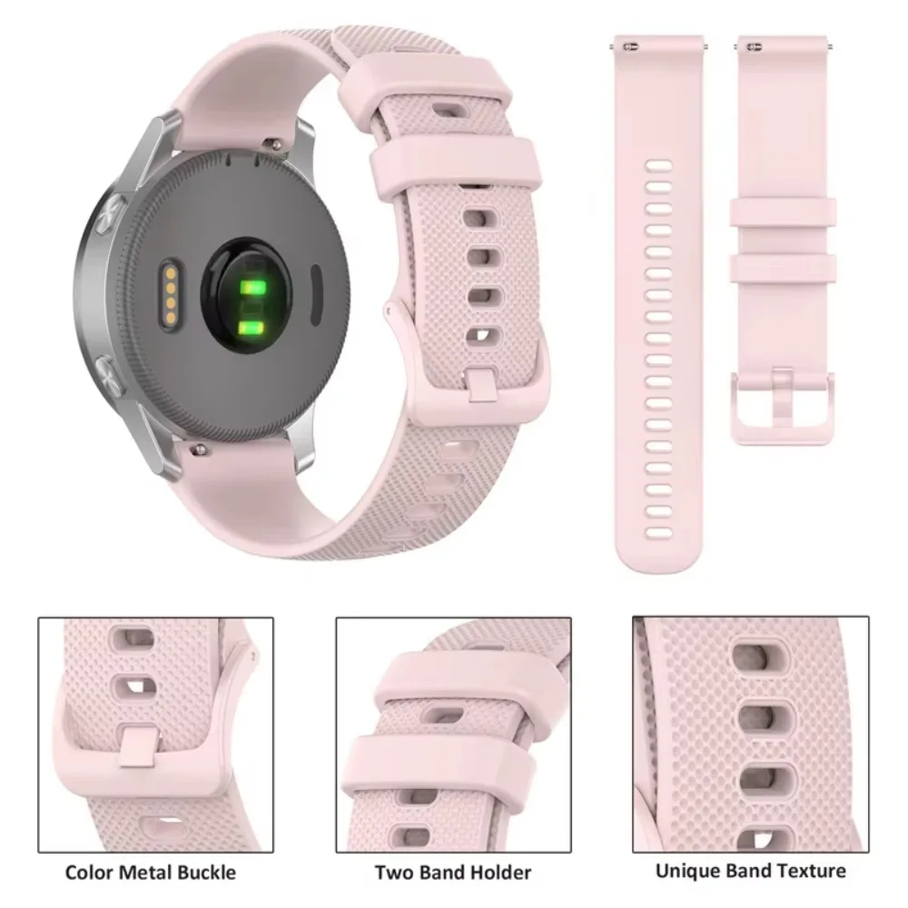 Rhombus Pattern Silicone Sport Band 20mm 22mm for Amazfit Bip 6 5 Replacement Strap Breathable Soft Durable Adjustable Men Women