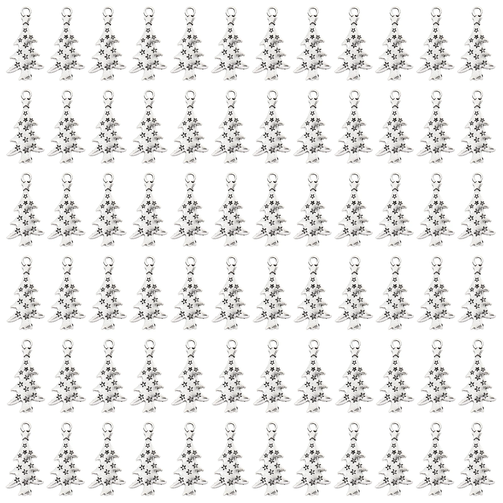 

100 Pcs Star Pendant Accessories Bulk Jewelry Charms Making Accessory Christmas for Key Chain DIY Alloy