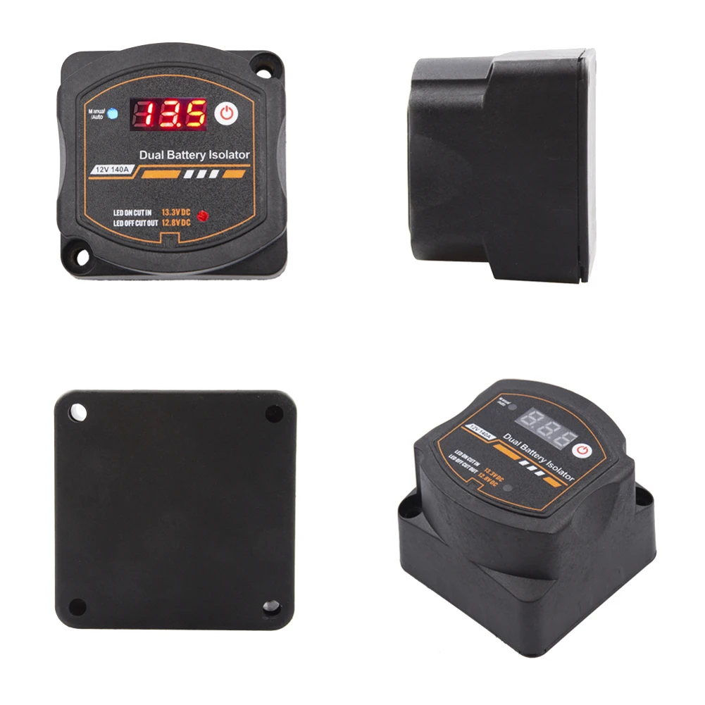 

Dual Battery Isolator 12V 140A Auto Manual Voltage Sensitive Relay Smart VSR for Car RV Boat Marine