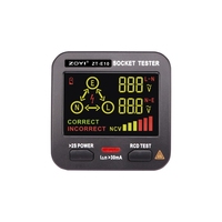 ZT-E4 Outlet Tester Circuit Tester with LCD Color Screen Display,3-Wire AC 120V Electrical Outlet Tester,Circuit Breaker Finder