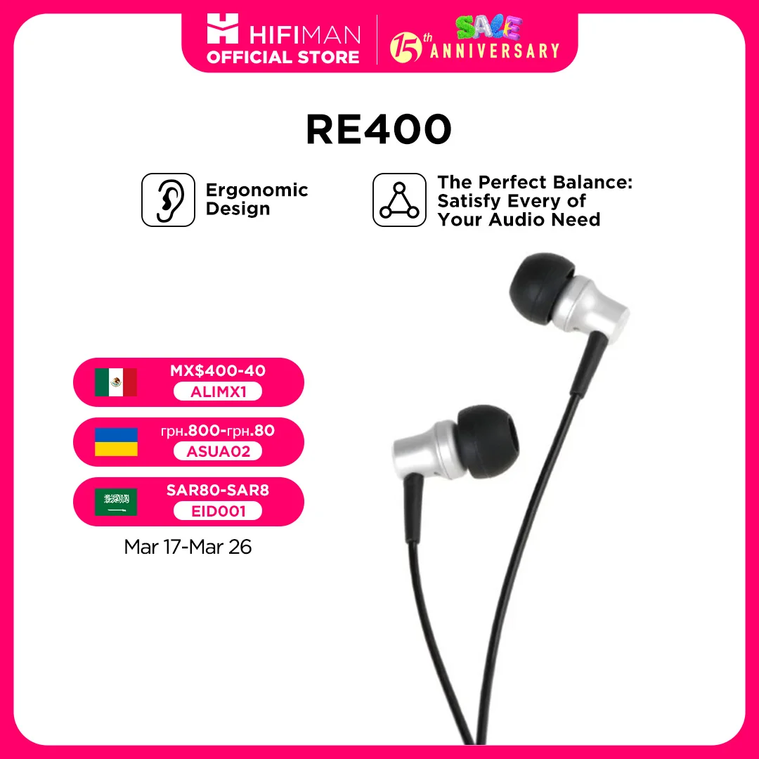 HiFiMan RE-400 In-Ear Earphones