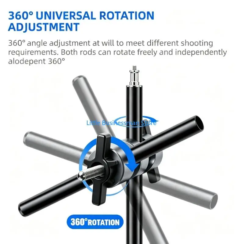 Live-Produktionskamera-Stangenklemmhalterung, Metall-Zweigelenkhalterung mit Feststellknöpfen für 10-mm-15-mm-Stangensysteme – Detail 10