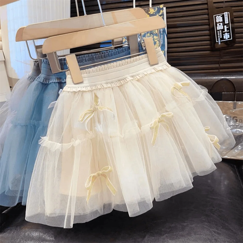 

Girls Tutu Skirts Spring Autumn 2025 Children Fashion Princess Short Dress For Baby Girl Clothes Kids Party Dress Lace Costume 7