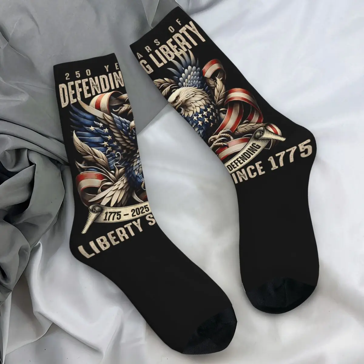 

Носки American 250th Anniversary Defending Liberty 1775 2025, корейские чулки, мужские мягкие дышащие носки для скалолазания, нескользящие носки