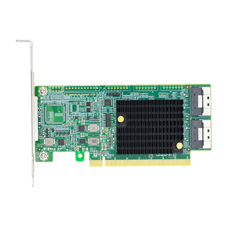 PCI Express 4.0 x16 to Two SlimSAS SFF-8654 8i Retimer Adapter-PE4165-4I