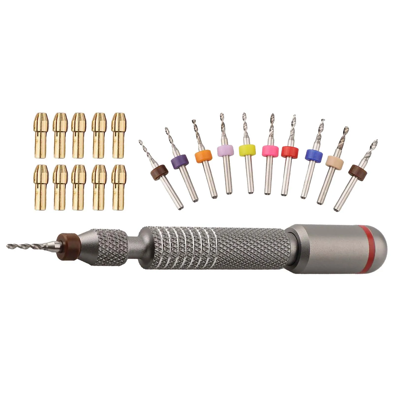 21pcs/set Mini Hand Drill Bits Set Manual Pin Vise Woodworking For Model Resin Jewelry Hole Maker Puncher Craft Tools image 5