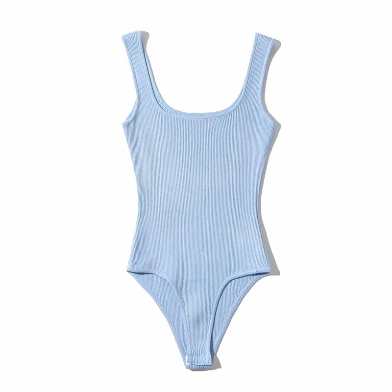 Fashionable Minimalist Tank Top One-Piece Clothing No-Sleeve Cross-Back Vest Underwear Outerwear Flat Collar Trendy