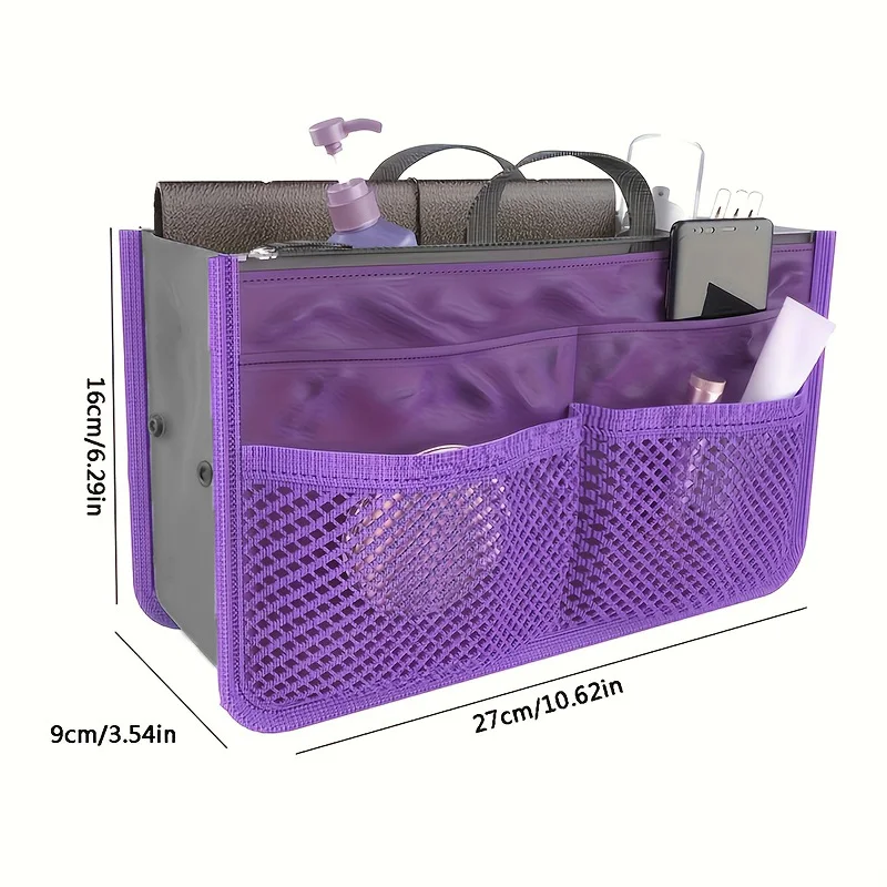 Multi Functional Large Capacity Makeup Bag Portable Double Zipper Toiletries Travel Storage Bag Mommy Bag Multi Pocket Cosmetic