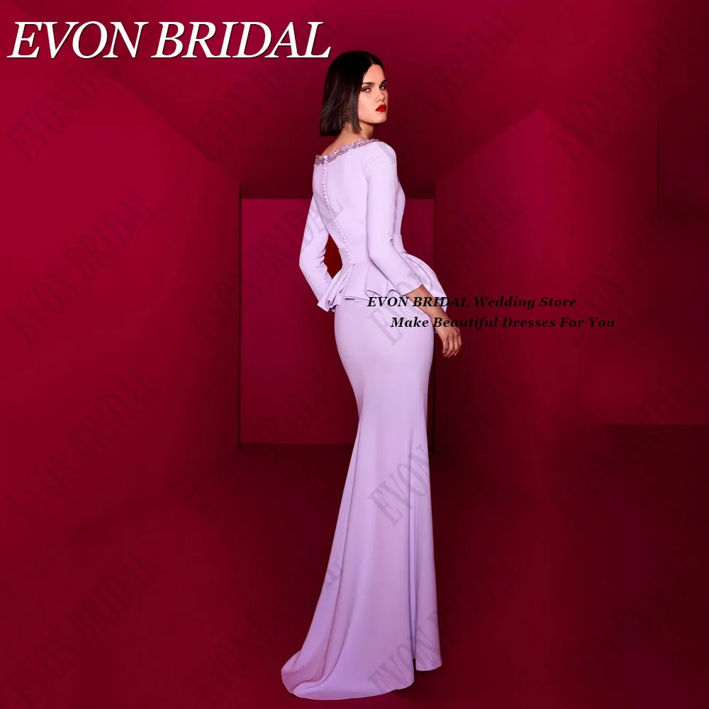 EVON BRIDAL Mermaid Beading Celebrity Red Carpet Dresses 2024 3/4 Sleeves V-Neck вечернее платье Formal Evening Party Gowns