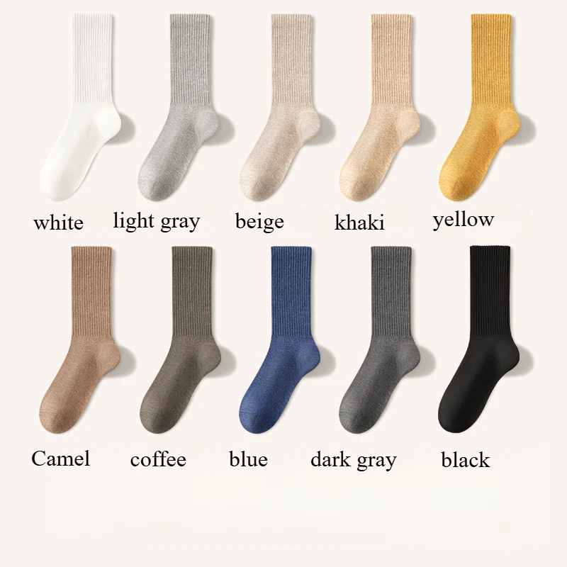 100% coton Anti-fissure chaussettes hommes mi-tube chaussettes Silicone talon sec fissuré personnes âgées pur coton épais hommes chaussettes hommes chaussettes