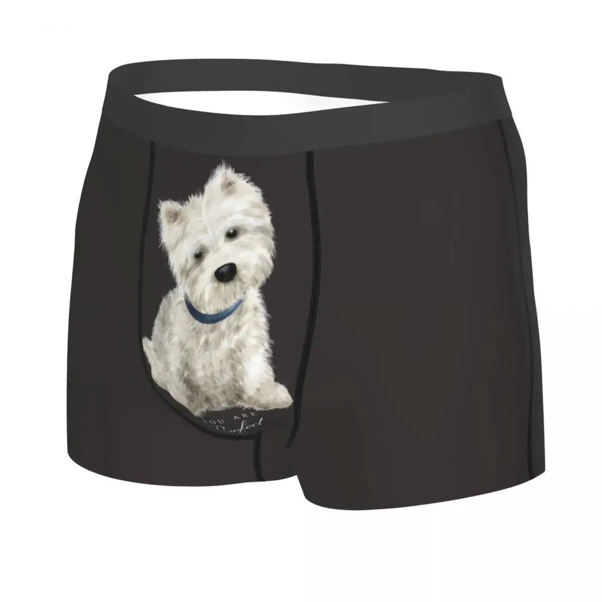 Funny Westie West Highland White Terrier Dog Boxers Shorts Panties Men's Underpants Stretch Briefs Underwear