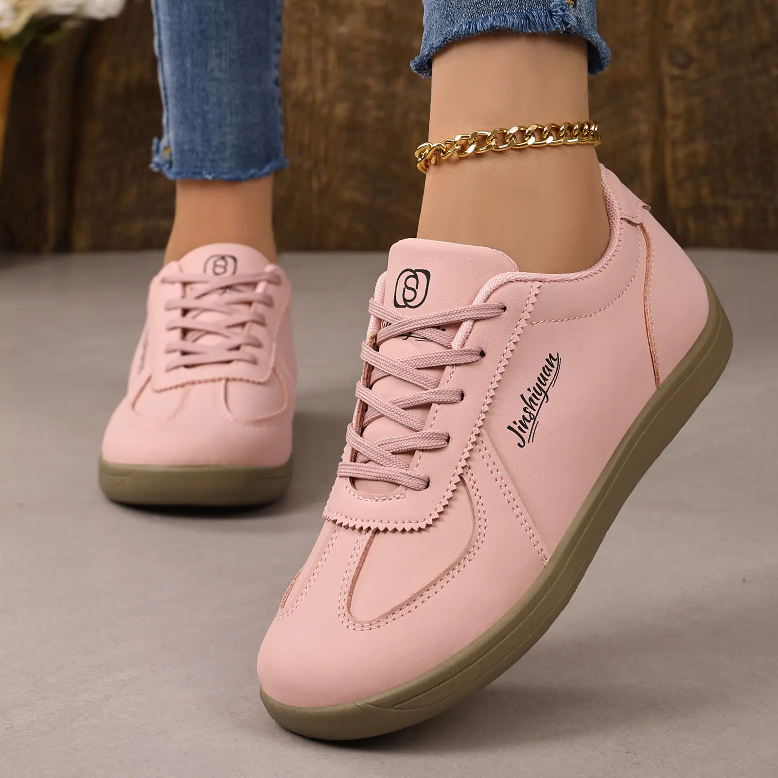 Women's shoes 2026 versatile breathable casual shoes flat bottom versatile comfortable thick soled board shoes sports shoes