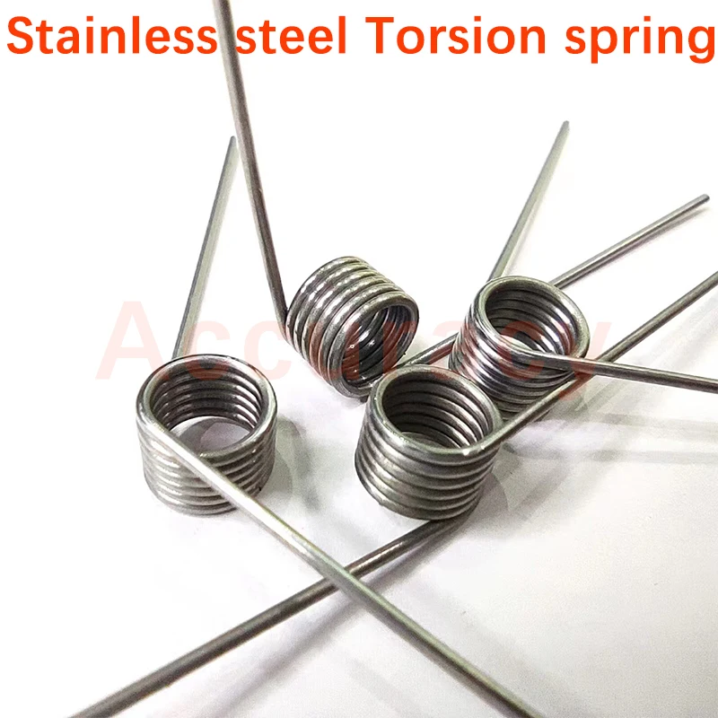 0.7 Wire Diameter Stainless Steel Small Torsion Spring Torsion Hairpin Spring 60/90/120/180 Degree V-shaped Customizable 5Pcs