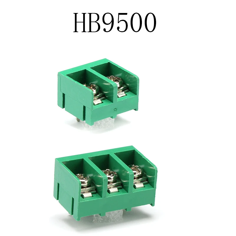 

100Pcs HB9500-9.5 2/3Pin Terminal Block Wire Straight Pin PCB Terminal 9500 Amphenol Connector Pitch 9.5MM Type Spliceable Cable