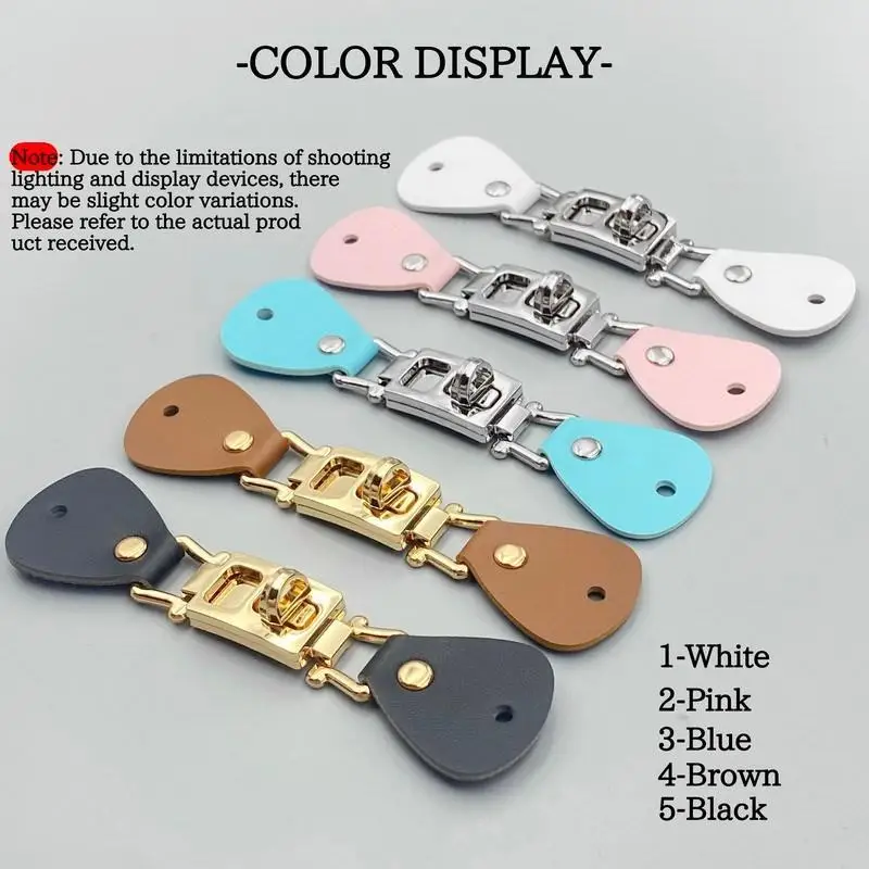 PU-Leder-Drehverschlüsse mit goldenen Metallbeschlägen in verschiedenen Farben, einfache Montage für DIY-Handtaschen und Lederarbeiten. – Detail 5